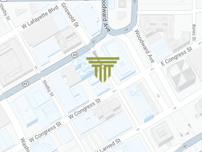 map of Detroit office location